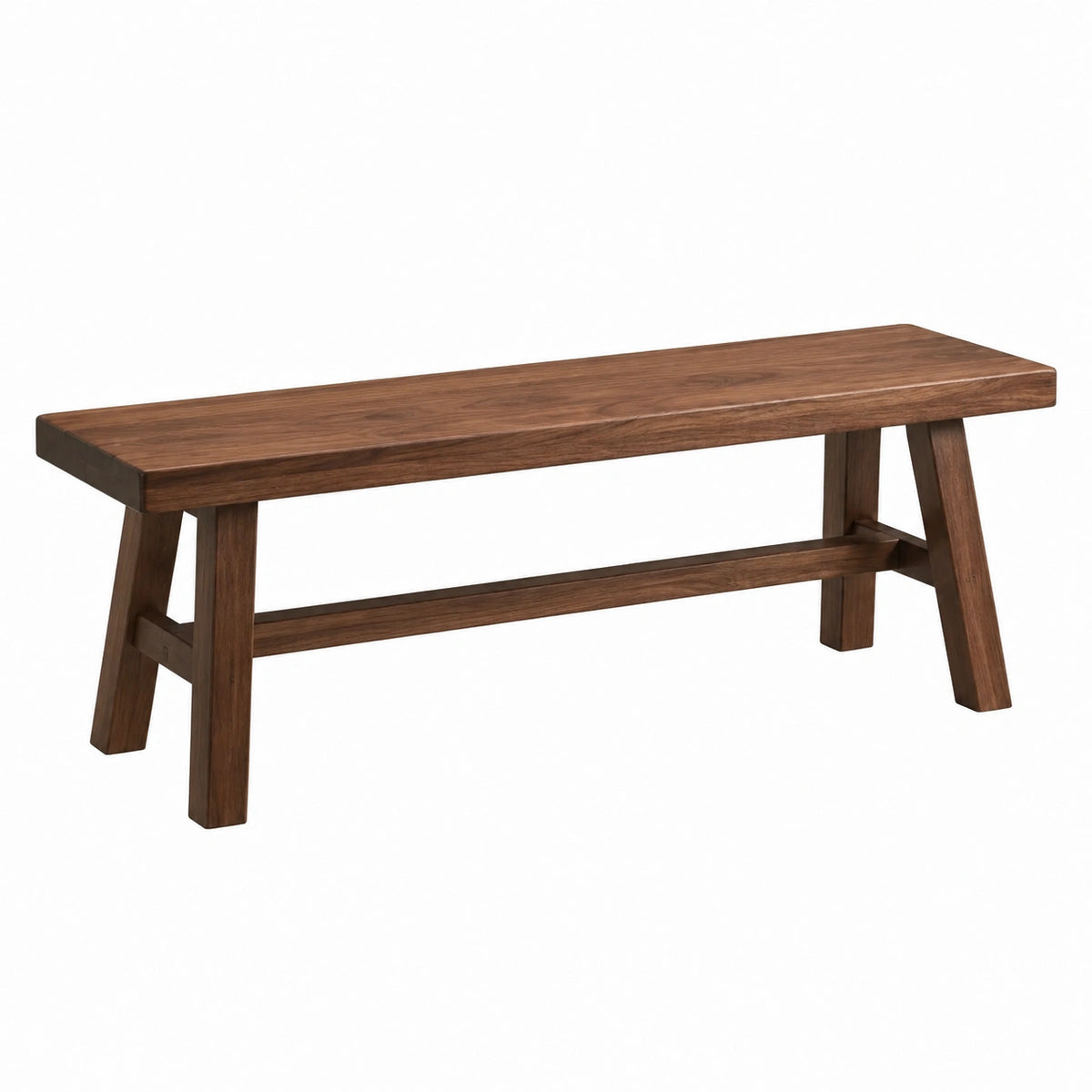 Panca in legno massello di noce 120x35x45cm