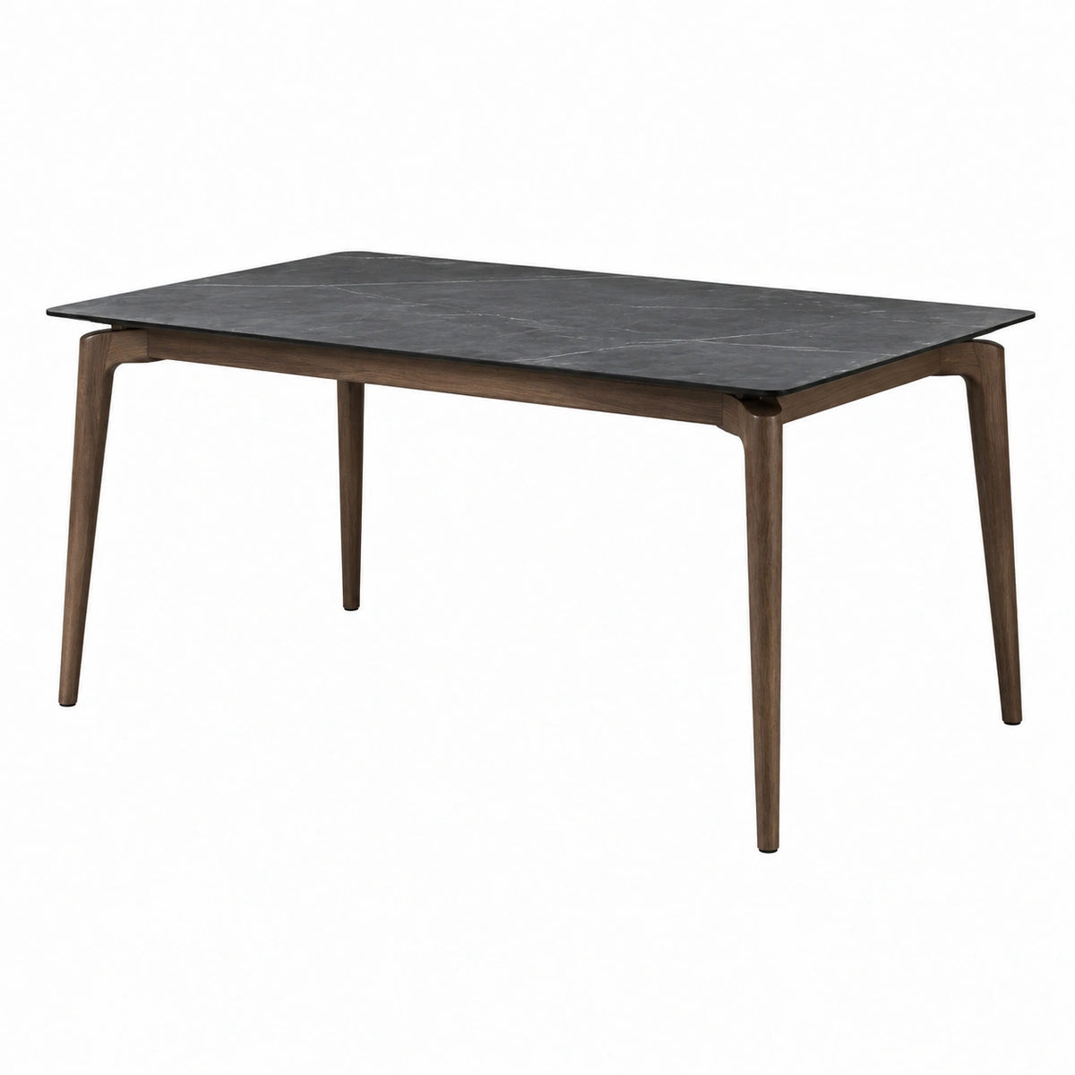 Tavolo da pranzo in marmo e legno 200x90x75 cm